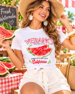 T-SHIRT SUEDE - VERANO MELANCIA - comprar online