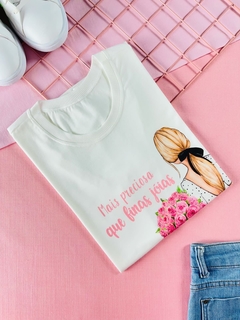 T-shirt ribana canelada Mais preciosa que finas jóias - comprar online