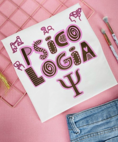 T-shirt ribana canelada Profissão: Psicóloga