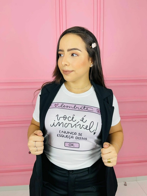 T-shirt Canelada Lembre você é incrível