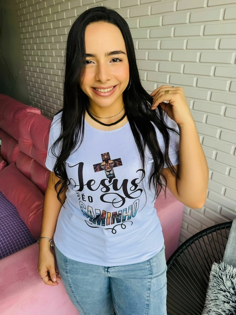 T-SHIRT CANELADA JESUS É O CAMINHO - comprar online
