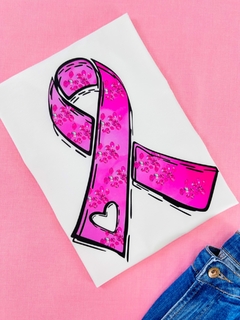 T-shirt ribana canelada Símbolo Outubro Rosa