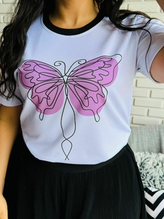 T-SHIRT CANELADA BORBOLETA na internet