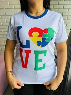 T-SHIRT CANELADA LOVE AMOR AUTISMO - Fabi T-shirts