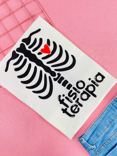 T-shirt ribana canelada Profissões Fisioterapia