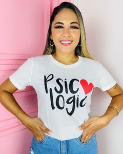 T-shirt ribana canelada Profissões Psicologia - comprar online