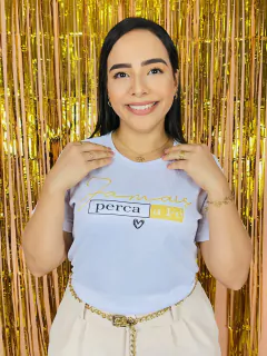 T-shirt Ribana Canelada Jamais perca a fé - comprar online