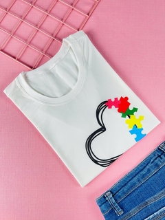 T-shirt ribana canelada Eu sou sua voz você é meu coração - comprar online