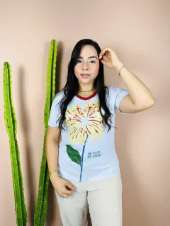 T-SHIRT CANELADA NA FLOR DA IDADE - BRANCA na internet