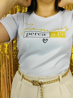 T-shirt Ribana Canelada Jamais perca a fé na internet