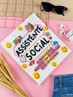 T-shirt ribana canelada Assistente Social