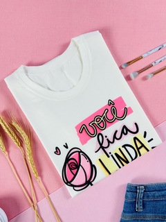 T-shirt ribana canelada Você fica linda vestida de si - comprar online