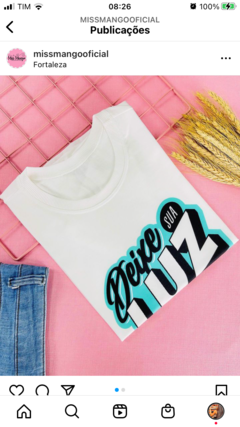 T-shirt ribana canelada Deixe sua luz brilhar - comprar online