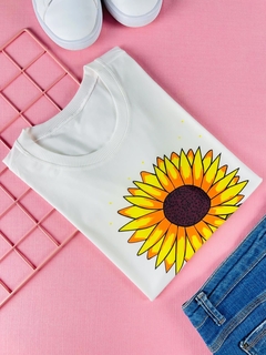 T-shirt ribana canelada Girassol - comprar online