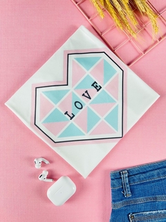 T-shirt ribana canelada Love