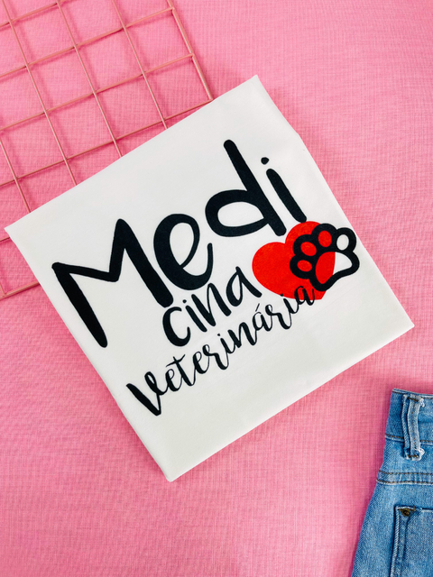 T-shirt ribana canelada Profissões Medicina veterinária