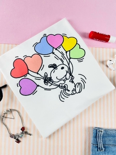 T-shirt ribana canelada Snoopy