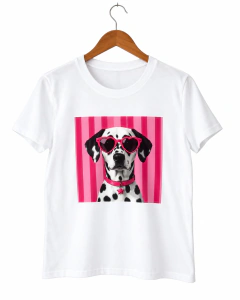 T-SHIRT SUEDE - DÁLMATA PINK