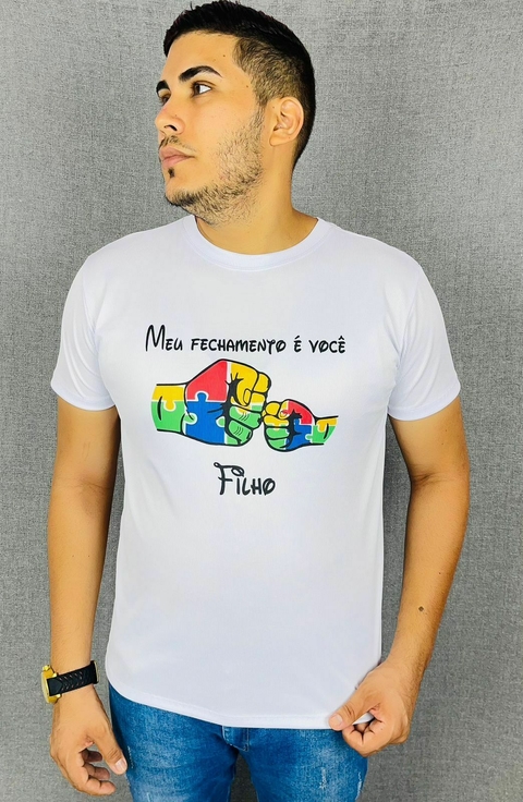 T-shirt Masculina Canelada Pai de Autista