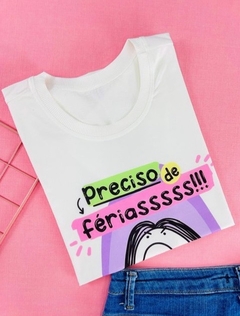 T-shirt ribana canelada Flork: Preciso de férias!!! - comprar online