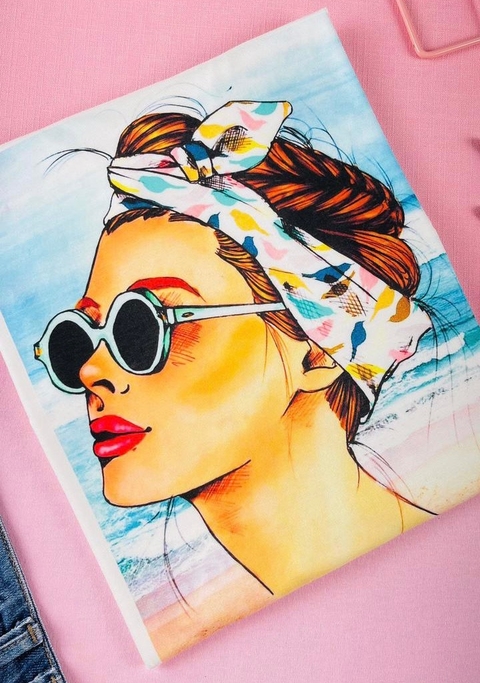 T-shirt ribana canelada Girl