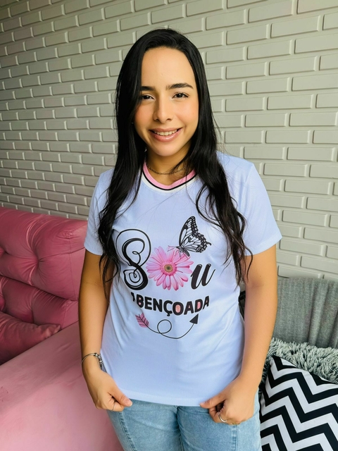 T-SHIRT CANELADA SOU ABENÇOADA - comprar online