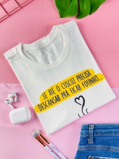T-shirt ribana canelada Se ate o cuscuz... - comprar online