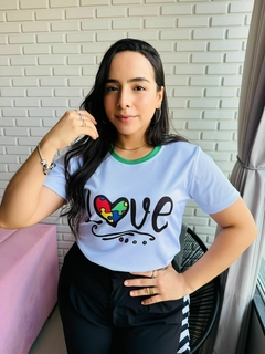 T-SHIRT CANELADA LOVE AUTISMO na internet