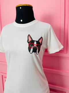 T-shirt Ribana Canelada Doguinho Fashion - Fabi T-shirts