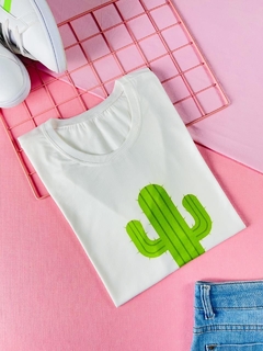 T-shirt ribana canelada Cacto na internet