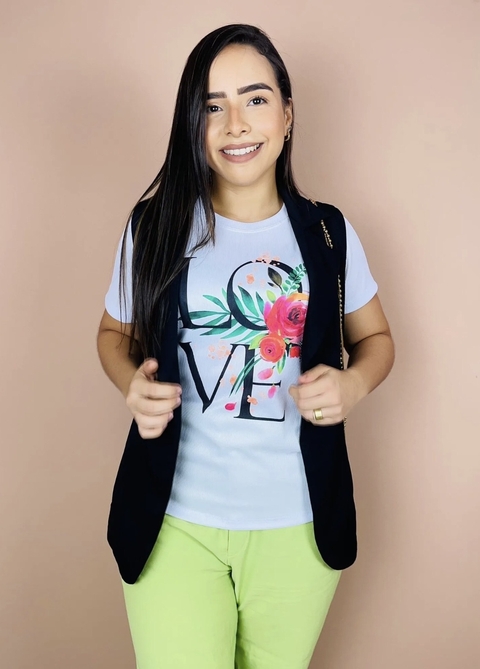 T-shirt Canelada Love flores