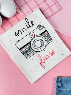 T-shirt ribana canelada Smile Pleace