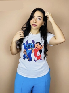 T-SHIRT CANELADA LILO E STITCH - comprar online