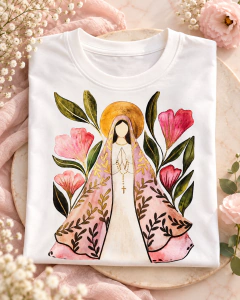 T-SHIRT SUEDE - Nossa Senhora Aparecida - Fabi T-shirts