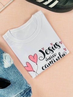 T-shirt Canelada Jesus único caminho jo 14:6 - comprar online