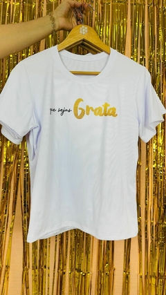 T-shirt Ribana Canelada Que seja grata
