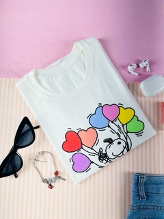 T-shirt ribana canelada Snoopy - comprar online
