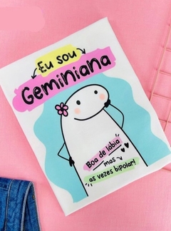 T-shirt ribana canelada Flork Signo Gêmeos