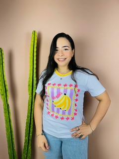 T-SHIRT CANELADA BANANA - BRANCA - loja online