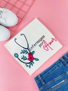 T-shirt ribana canelada Enfermagem por amor