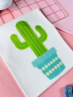 T-shirt ribana canelada Cacto