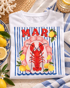 T-SHIRT SUEDE - MAR LAGOSTA - comprar online