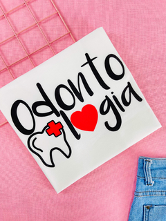 T-shirt ribana canelada Profissões Odontologia
