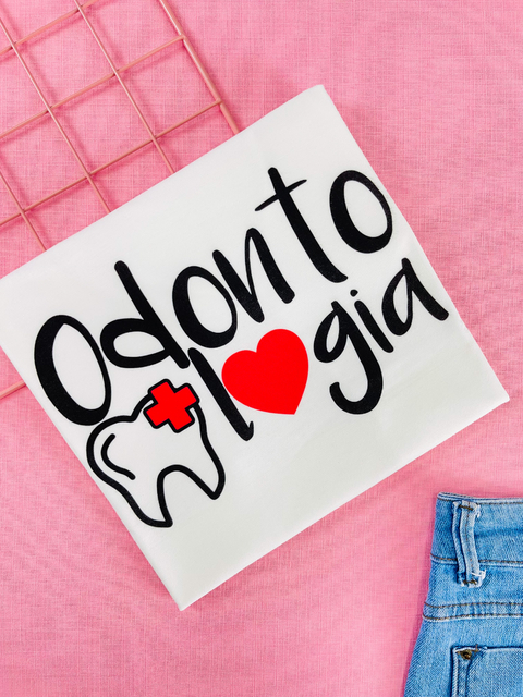 T-shirt ribana canelada Profissões Odontologia