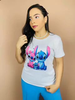 T-SHIRT CANELADA STITCH FAMILIA - comprar online