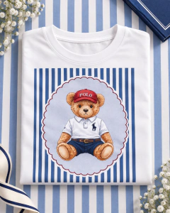 T-SHIRT SUEDE - URSO POLO LISTRA na internet