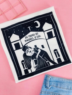 T-shirt ribana canelada De todos os amores, o seu
