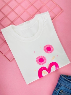 T-shirt ribana canelada Se cuide! Se ame! Se toque! Outubro rosa - comprar online