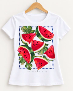 T-SHIRT SUEDE - MELANCIA