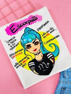 T-shirt ribana canelada Signo Escorpião